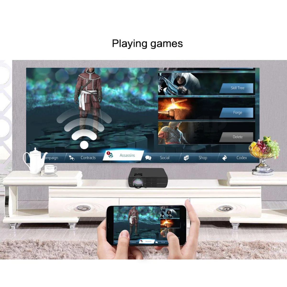 JAV X5 LCD Projektorius HD Palaikymas 1080p Multimedia Home Cinema Smart Home Theater LED Projektorius VGA HD AV SD USB Be Android