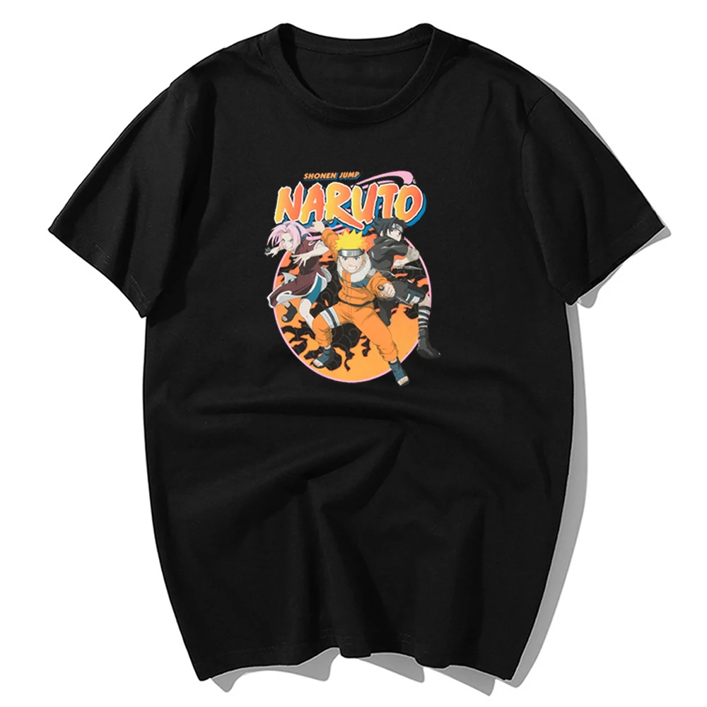 Japonijos Anime Naruto, Sasuke Sakura Kakashi Vyrų Marškinėlius trumpomis Rankovėmis 