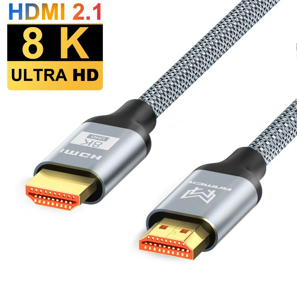 Kabelis HDMI 2.1 8K Vielos Anmck 8K@60hz 4K@120hz HDMI į HDMI Paramos LANKO 3D HDR Ultra HD 