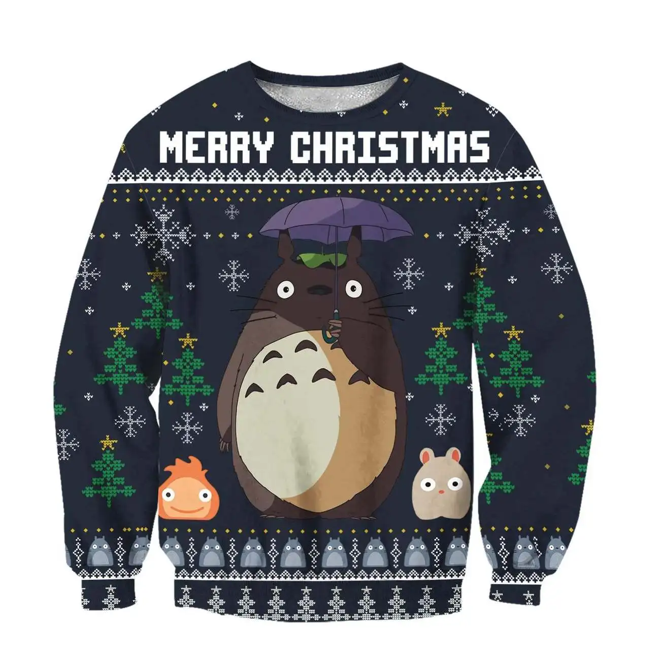 Kalėdų Santa Totoro 3D Atspausdintas Moterims, Vyrams Kalėdų Džemperis Juokinga Hoodies/Palaidinukė/Cosplay Kostiumai, Striukės