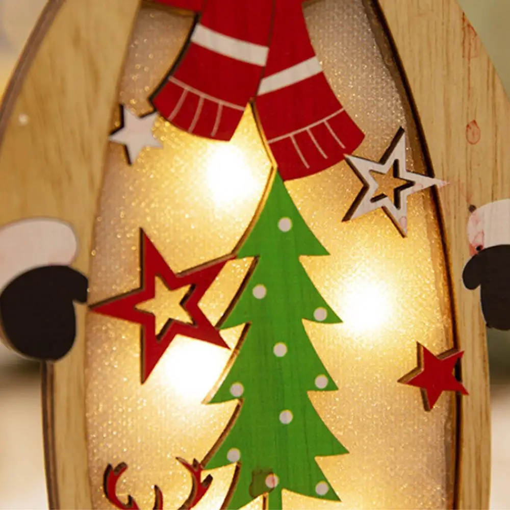Kalėdų Spindinčią Kalėdų Ornamentu Medinių šiaurės Elnių Kalėdų Medinės Apdailos Kūrybos Šviesos LED Žibintai Viešbutis Namų Dekoro