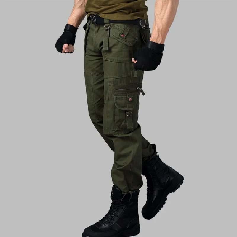Karinė Apranga, vyriški Tactical Kelnes Medvilnės Armijos Stiliaus Kelnės Kelio Užtrauktukas Kišenėje Vyrų Krovinių Kelnės 2020 Naują Atsitiktinis Poilsiu