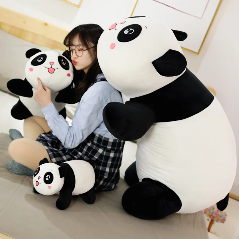 Karšto 1PC 35/55/80CM Panda Pliušiniai Žaislai Mielas Kūdikis Didelis Giant Panda Pliušinis iškamša Lėlės, Gyvūnai Žaislas Pagalvę Merginos Kalėdų Dovanos