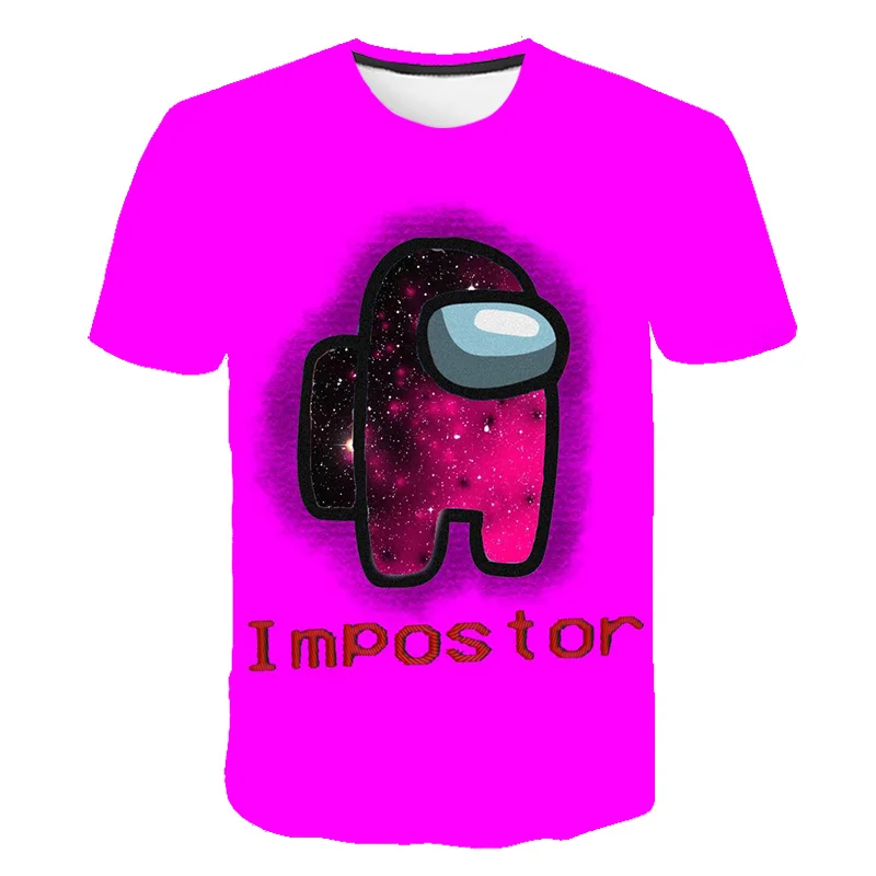 Kawaii Kalėdų Tarp Mūsų Marškinėliai Vaikams Impostor 3D Berniukų, Mergaičių Drabužiai Vaizdo Žaidimas Vasaros Animacinių filmų T-shirt Grafinis Tee Trumpas Rankovės