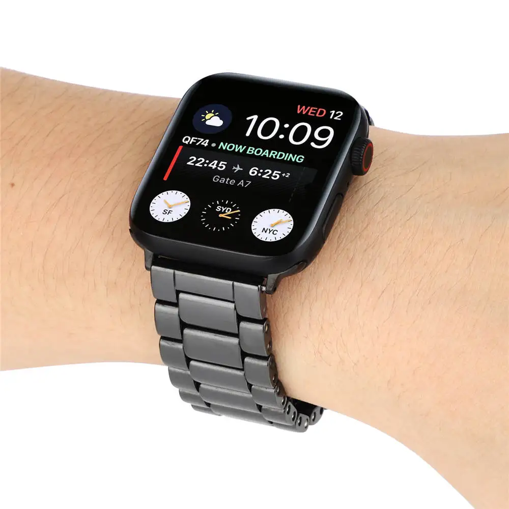 Keramikos Nuorodą Watchband Apple Watch Band 42/44mm 38/40mm Smart Žiūrėti Dirželis Apyrankė Keramika Apyrankės iWatch series 5 4 3 2 1