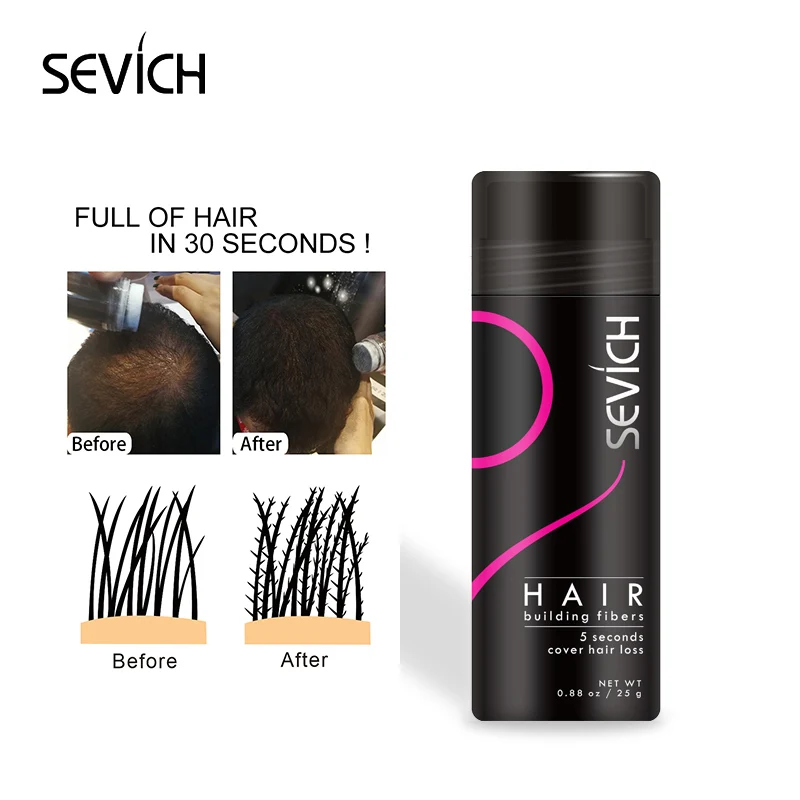 Keratinas Plaukų Pluoštas Pratęsimo pluošto Perukai, Plaukų Storesnis baltyminis Pluoštas Plonas Plaukų Slinkimas Gydymo plaukų augimo Produktas sevich 25g