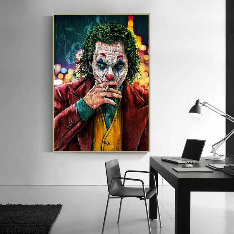 Kino Žvaigždė Joker Aliejus, Drobė, Tapyba Komiksų Joker Plakatai ir Spausdina Sienų Dekoras Tapybos Sienos Nuotraukas Kambarį Apdaila