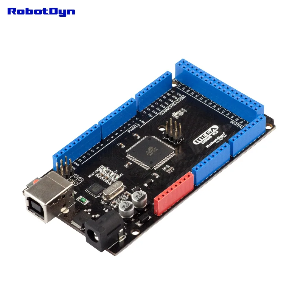 Klasikinis Mega 2560 R3 ATmega16U2+ATmega2560-16AU, USB-B (Arduino-suderinama plokštė)