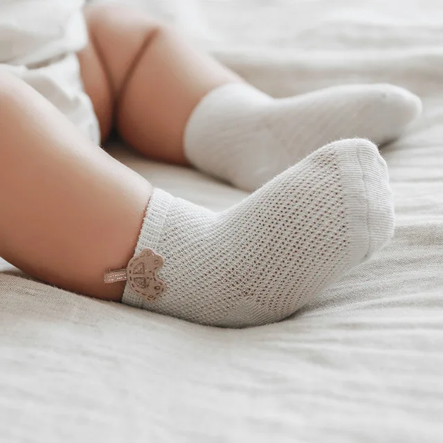 Kūdikių kojinės pavasario vasaros plonas mielas princesė akių orui vaikai medvilnės kojinės Naujagimiui Bamblys vaikams, kūdikių kojinės