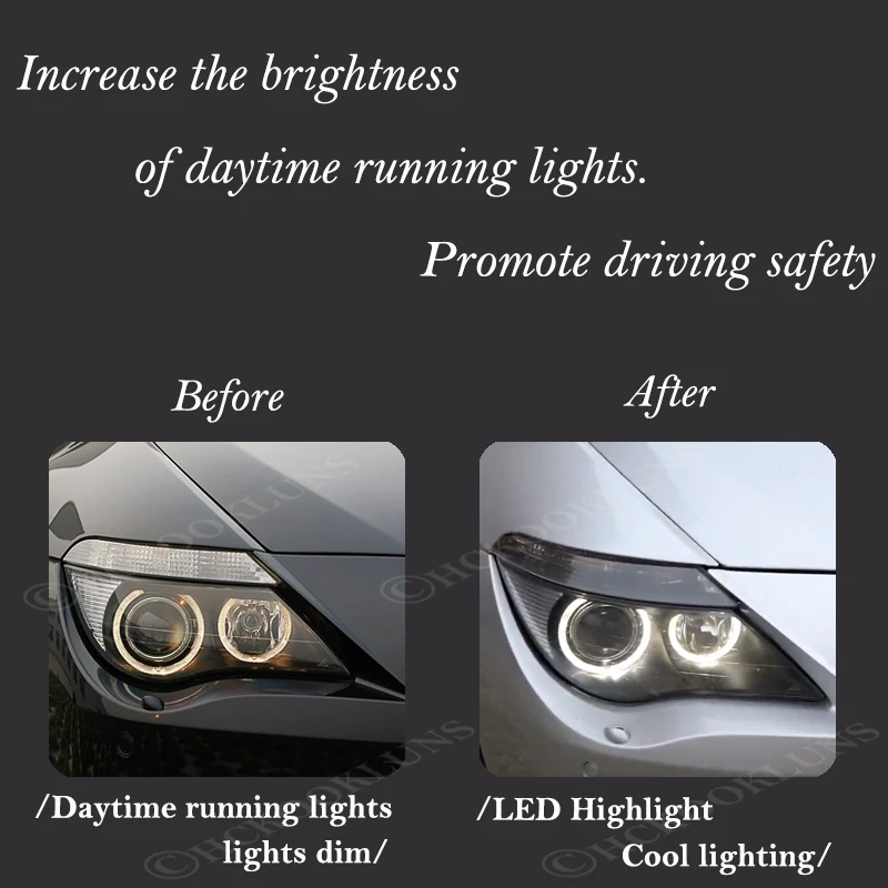 LED Angel eye lemputė Halo Žiedai Šviesos diodų (LED) Žibintų 90W BMW 5 6 7 X5 X3 Serija E63 E64 650i 645Ci M6 E 66 60 39 83 65 87 53 61