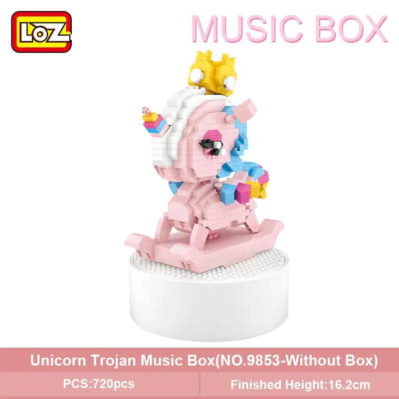 LOZ Deimantų Blokai Music Box Sun Flower Mini Plytos, Statyba Blokai Nustatyti Vaikai Surinkimo Taškų Dovanų Hobis Ankstyvojo Lavinimo Žaislai