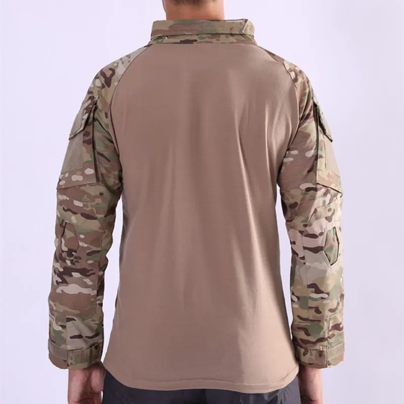 Lauko Kamufliažas Long Sleeve T Marškiniai Vyrams, Moterims CS Srityje, Kovoti su Mokymo Drabužius Armijos Ventiliatorius Taktinis Marškinėliai Karinę Uniformą Viršūnės