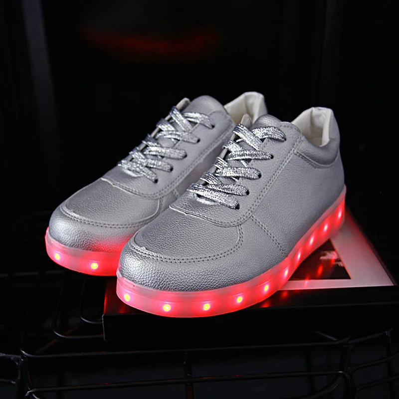 Led šviesos sportbačiai šviesos batai žėrintis mergaičių vaikai šviesos batai vaikams usb įkrovimo atsitiktinis butas bateliai vyrai berniukas led šviesos