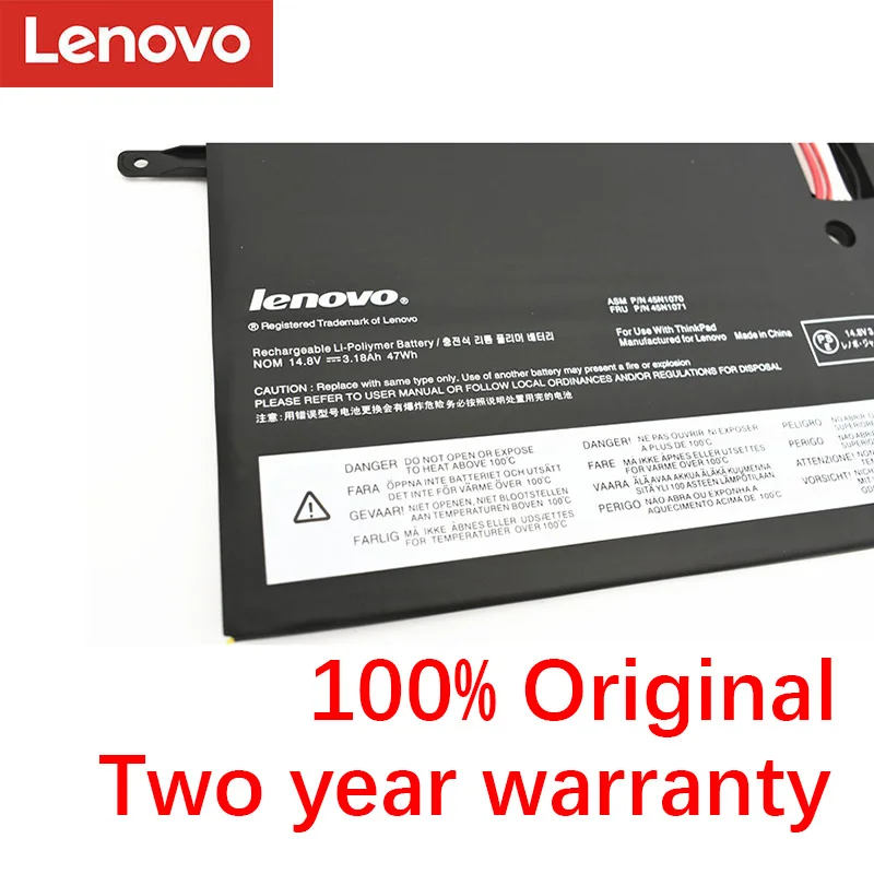 Lenovo NAUJAS Originalus 45N1070 45N1071 Nešiojamas Baterija Lenovo ThinkPad X1 Carbon 3444 3448 3460 Serijos 14.8 V 47Wh