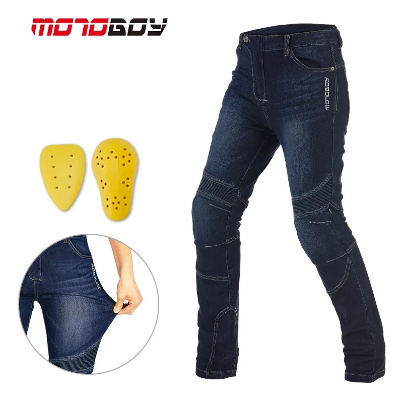 MOTOBOY Motociklo protctive pavarų džinsai Lenktynių Moto Sporto Kelnės Equipamento de Motokroso motociklą 4 sezonus Kelnės