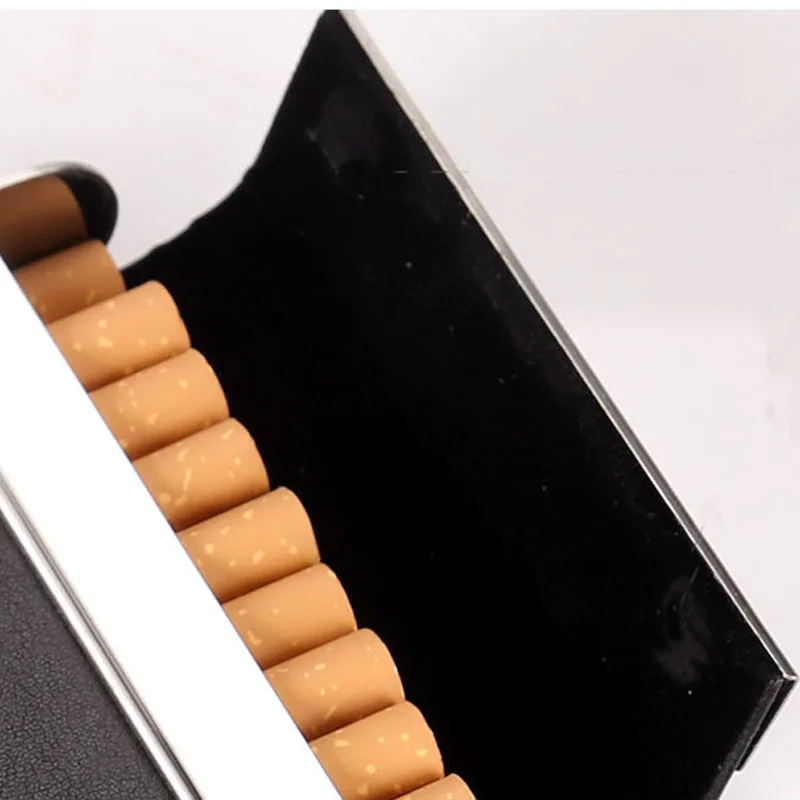 Mados Palaikykite 20 Cigarečių Dėžutė PU Oda Verslo Tabako Turėtojas Metalo Oda Turi Cigarečių Vyrams, Dovanų Dėžutėje