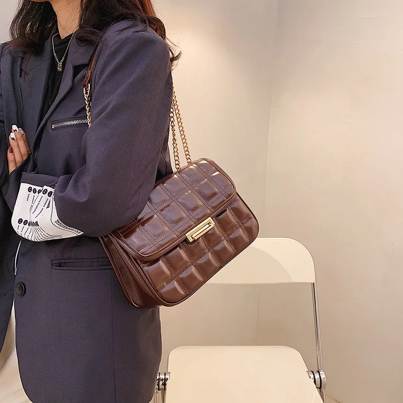 Mados Rombas, Siuvinėjimo Siūlai Mažas Maišelis Moterų 2021 Naujas Lady Grandinės Petį Krepšys Korėjos Versija Mažas Kvadratas Krepšys