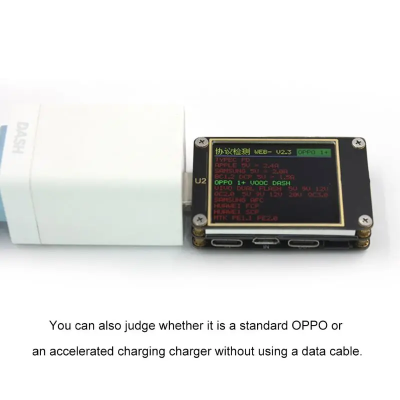 Medidor de corriente y voltaje de WEB-U2 probador USB QC4 + PD3.0 2,0 PGS prueba de capacidad de protocolo de carga
