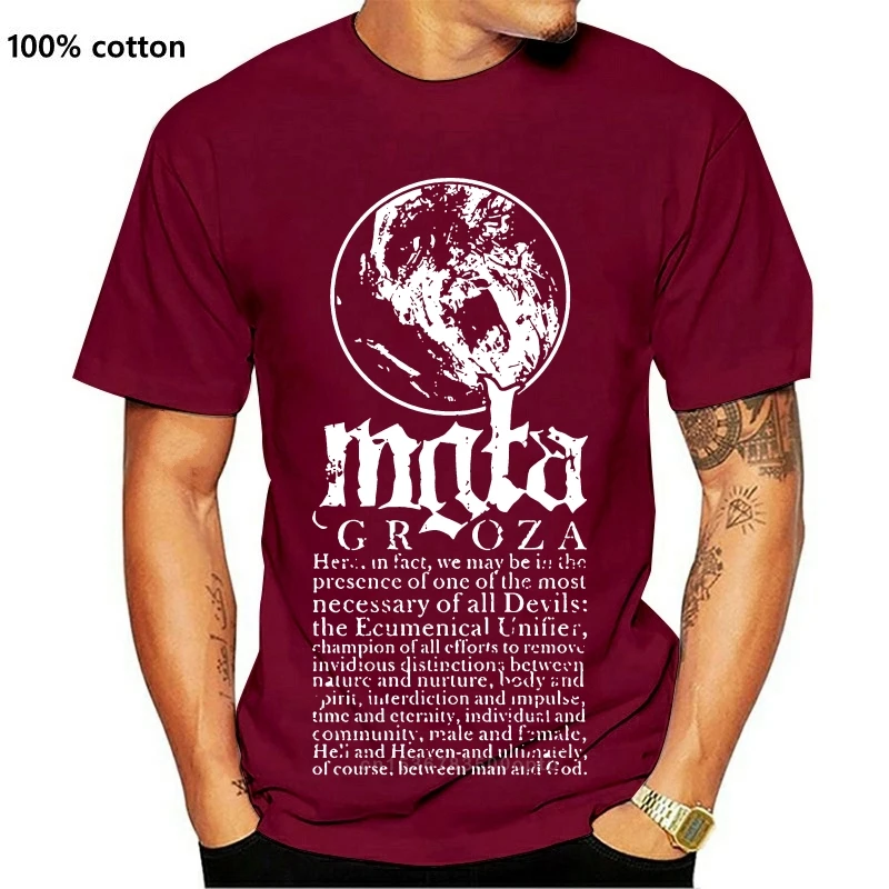 Mgla Groza T-shirt Mens ir vyrai Medvilnės spausdinti Marškinėliai Didelis Dydis S-XXXL