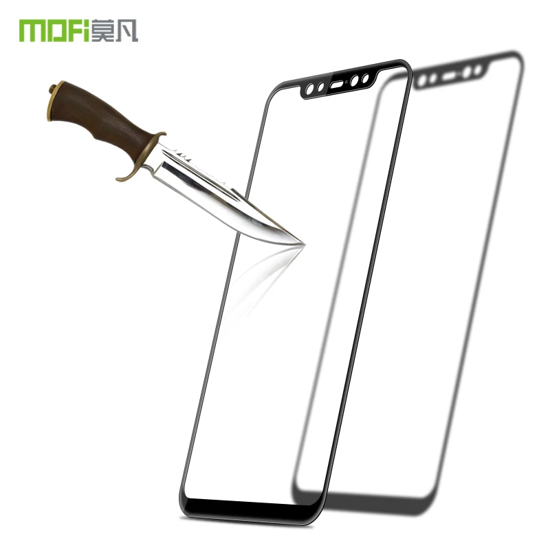 Mi8 Grūdintas Stiklas MOFI 3D Išlenkti Už Xiaomi Mi 8 Screen Protector, Visišką HD LCD Apsauginė Plėvelė Guard atsparus smūgiams Stiklo
