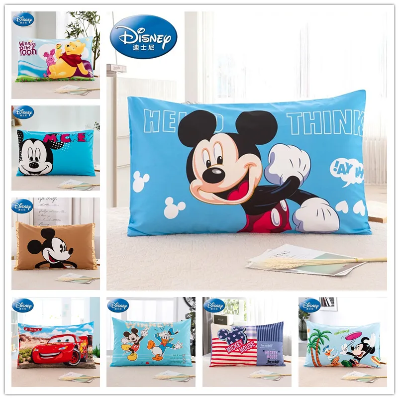 Mickey Mouse Pagalvės užvalkalą apima Vaikams, miegamojo puošimas medvilnės pagalvės pseudo berniuko lova mėlyna spalva 3d atspausdintas Vaikų Kambario, Kūdikių