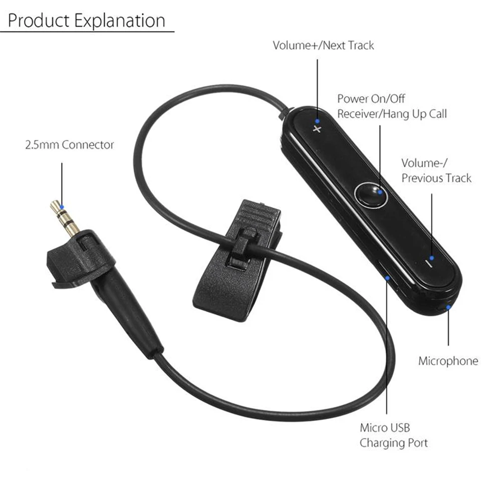 Mini Bluetooth 5.0 Muzikos laisvų Rankų įranga Adapteris Bevielio Stereo Imtuvas Bose Soundtrue AE2 AE2i Aplink Ausies II Garso Ausinės