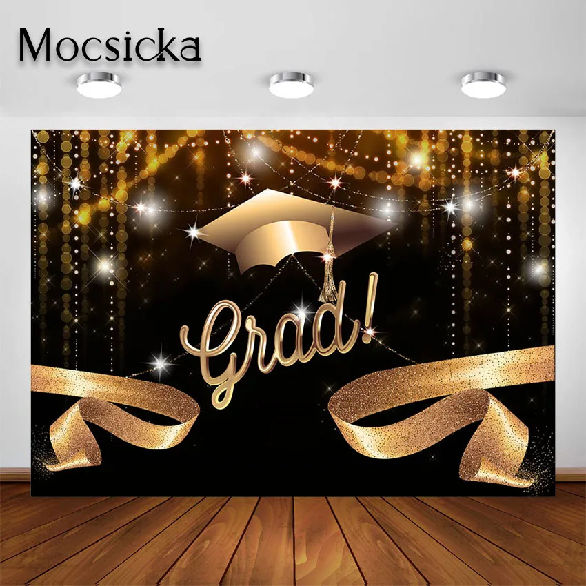 Mocsicka Klasės 2021 Fonas Sveikinu Gradacija Šalis, Auksas, Sidabras Blizgučiai Taškų Juostelės Apdaila Photoshoot Fone