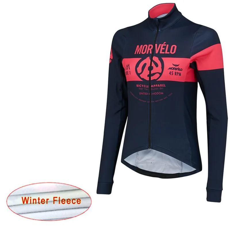 Morvelo 2021 Žiemos Dviračių Džersis Moterų Šilumos Vilnos ilgomis Rankovėmis Dviračių Drabužių Vėjo MTB Dviratis Jersey Švarkas Ciclismo