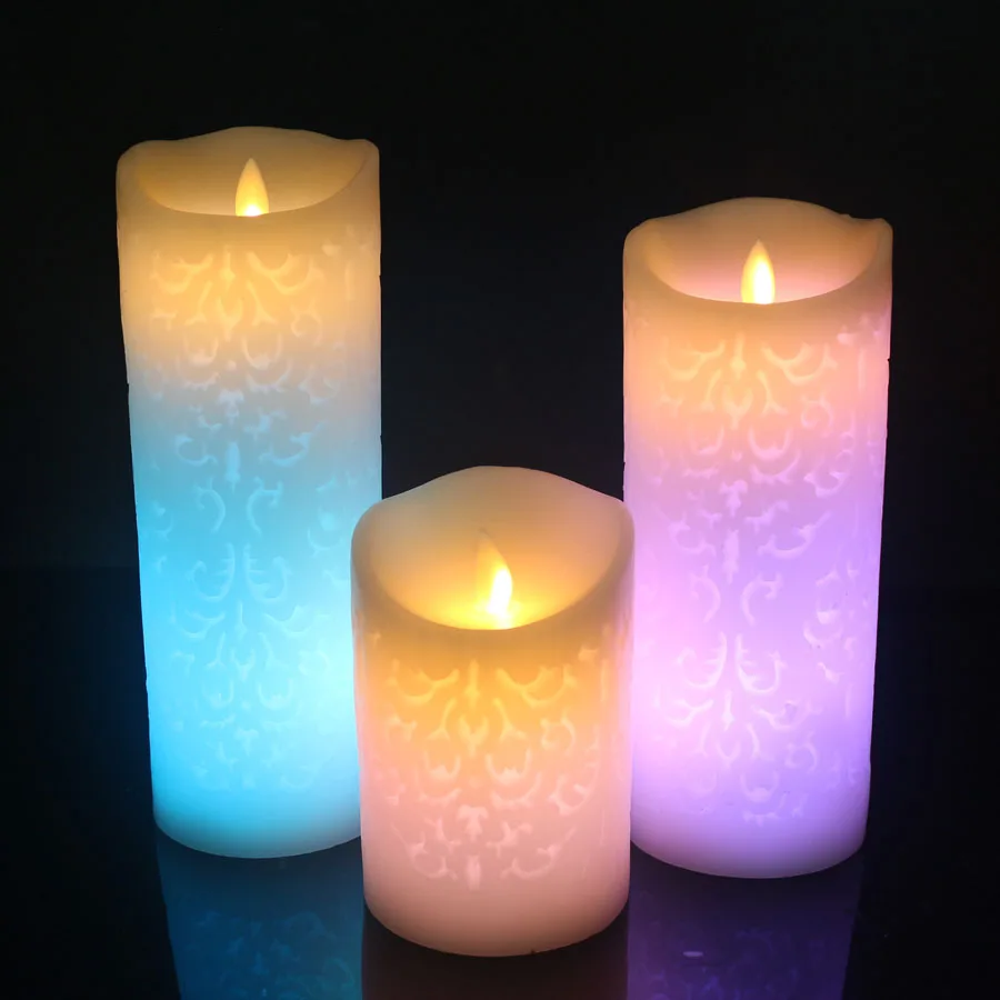 Mycyk Pakeisti Spalva Gradientas LED Žvakės 18 Nuotolinio Valdymo Elektroninių Flameless Kvėpavimo Žvakė Naktį Žibintai Vestuves Dekoras