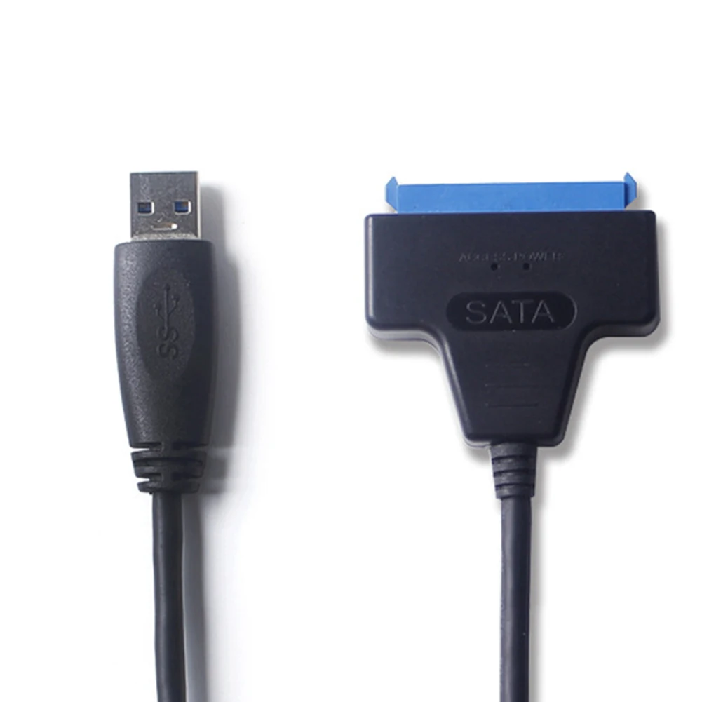 NAUJAS 1PCS USB 3.0 prie SATA Adapteris 5Gb 22-pin 2,5 colių Kietasis Diskas SSD Adapteris Mobilaus Kompiuterio Universalus 20CM Duomenų Keitiklis