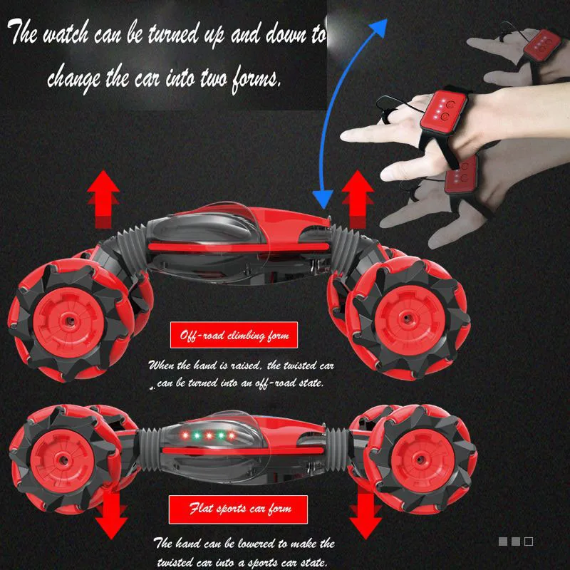 NAUJAS RC AUTOMOBILIS Vienas pelės mygtuku spustelėkite deformacijos laipiojimo off-road transporto priemonė Susukti automobiliai Vaikas RC elektrinis modelis žaislas vaikams dovanų
