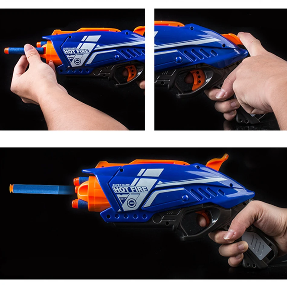 NAUJI Plastikiniai Žaislas Gun Nerf Elite Serijos Blaster Su 20pcs Minkštas EVA Kulka Vaikai Ginklą Žaislas Berniukams
