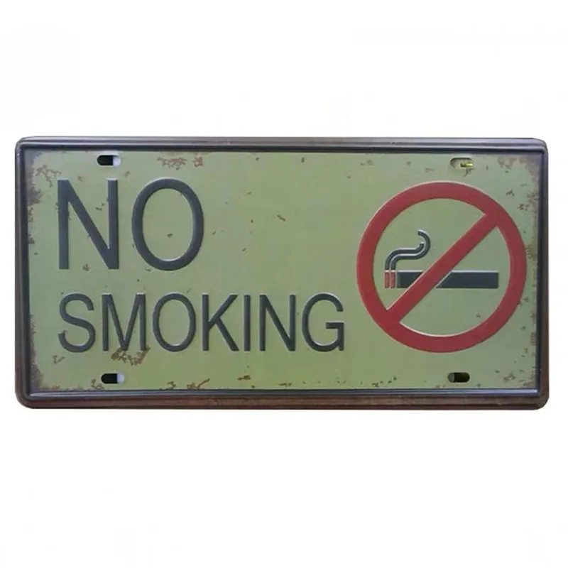 NE Rūkyti Metalo Dažymas Pasirašyti Alavo Ženklai Derliaus Garažas Licencijos Plokštelė Plokštelė Plakatas Baras, Club Stiliaus Geležies Sienų Dekoras 30*15 CM, C6