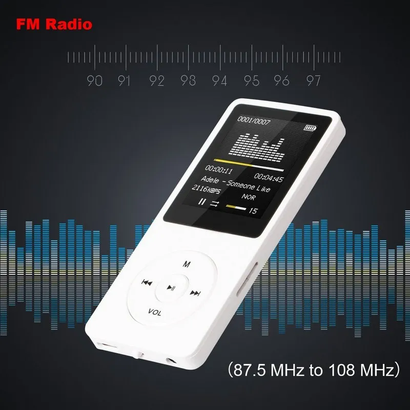 Nauja Versija Plono MP3 muzikos grotuvu, FM radijo filmą HIFI muzikos grotuvas 8G 16G atminties MP4 grotuvas skaitmeninis led LCD ekranas player