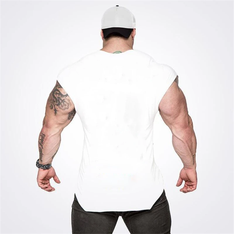 Naujas 2019 Prekės ženklo vyrai berankoviai marškinėliai Vasarą vyrams tankų Sporto Drabužių Kultūrizmo Undershirt Atsitiktinis Fitneso tanktops tees