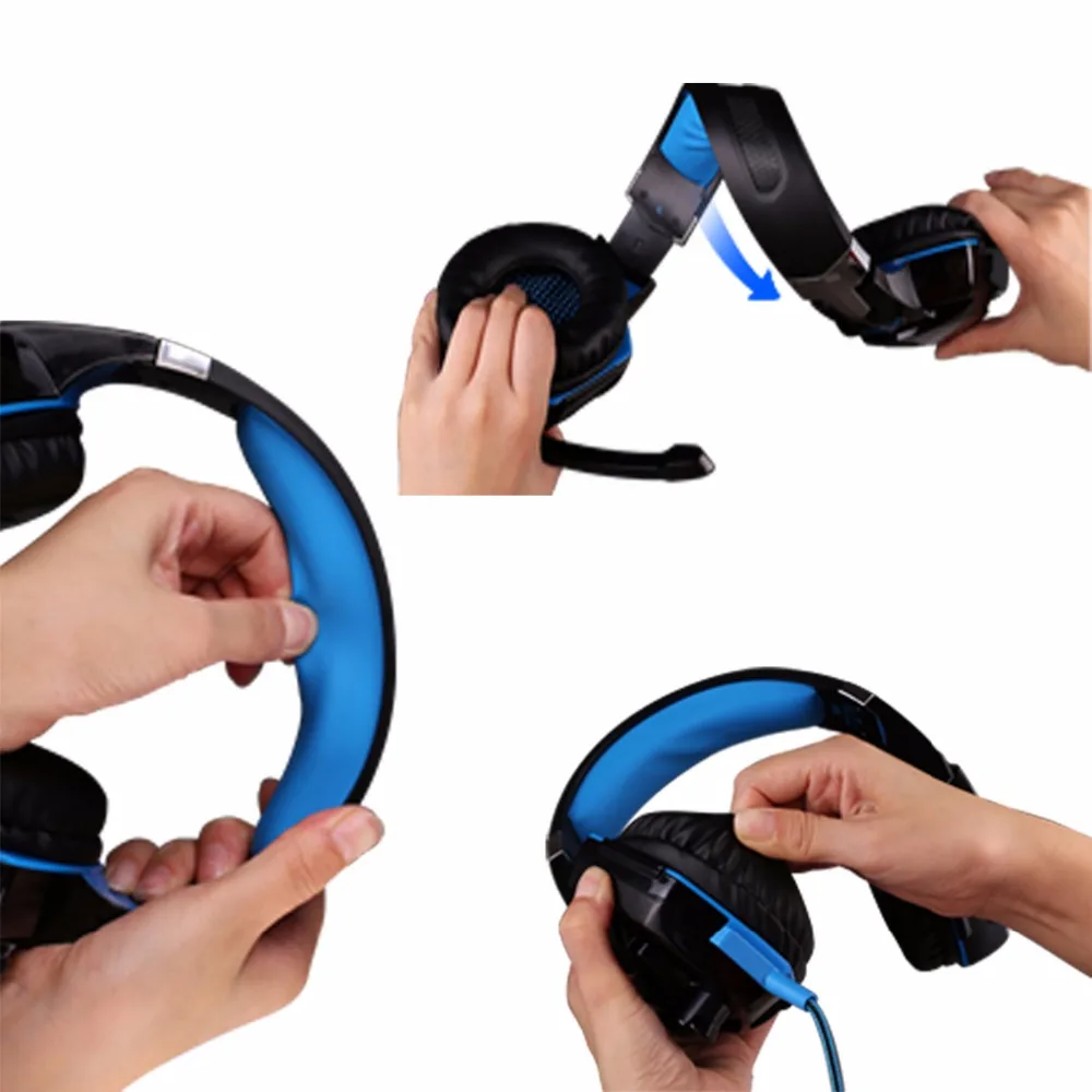Naujas Žaidimų Ausinės Stereo Over-Ear Žaidimas Ausinių Lankelis Ausines su Mic LED Šviesos PC Gamer+6 Mygtuką Pro Žaidimų Pelės