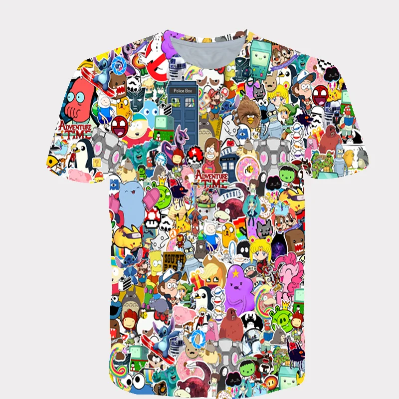 Naujausias Drabužių 2020 Spausdinami 3D Berniukas Mergaitė marškinėliai Atsitiktinis Harajuku Animacinių filmų Juokingi marškinėliai Street Wear Mielas Simpson marškinėliai