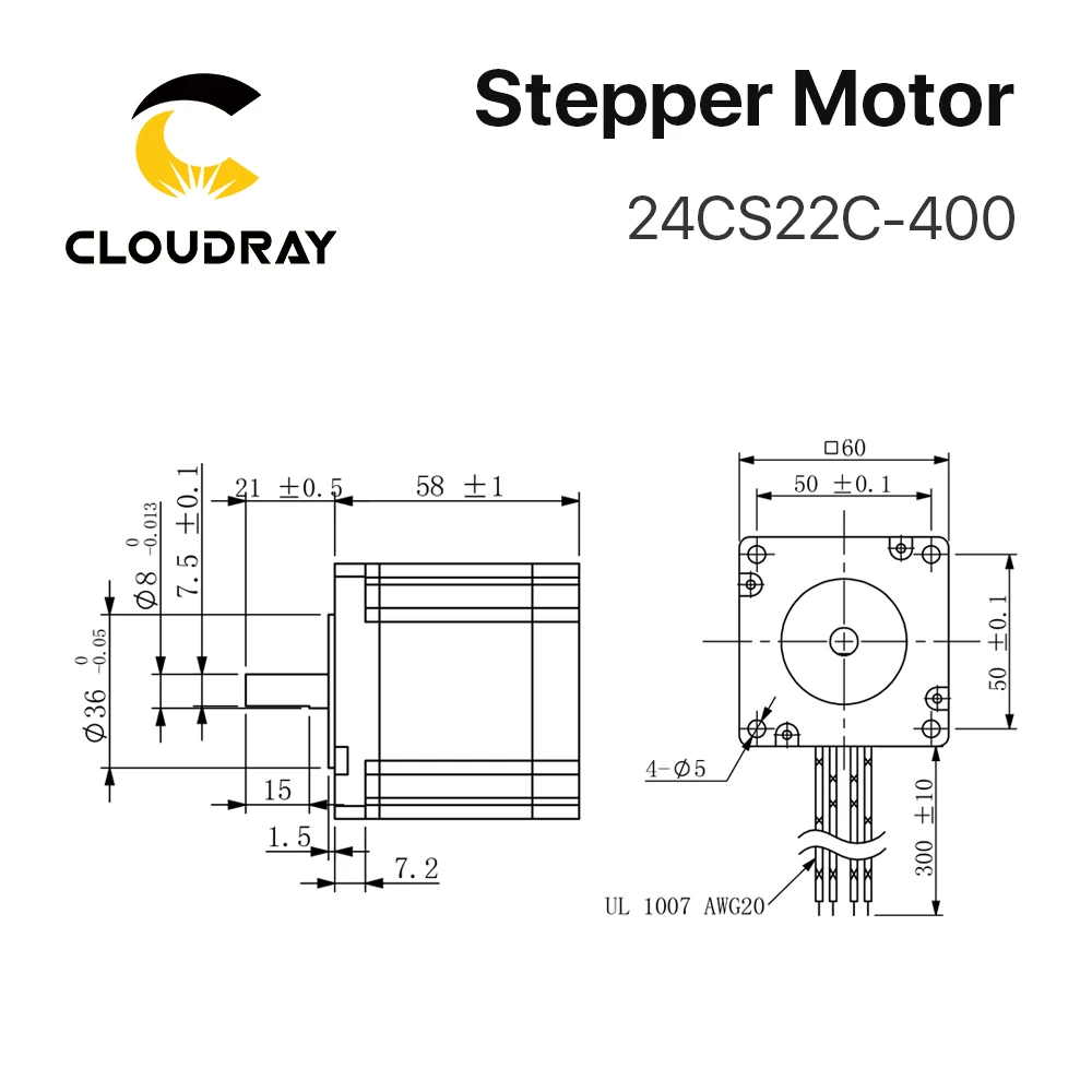 Nema 24 Stepper Motorinių 60mm 2 Etapas 2.2 N. m, 4A Stepper Motorinių 4-veda Laidas 3D spausdintuvas CNC Frezavimo Graviravimo Staklės