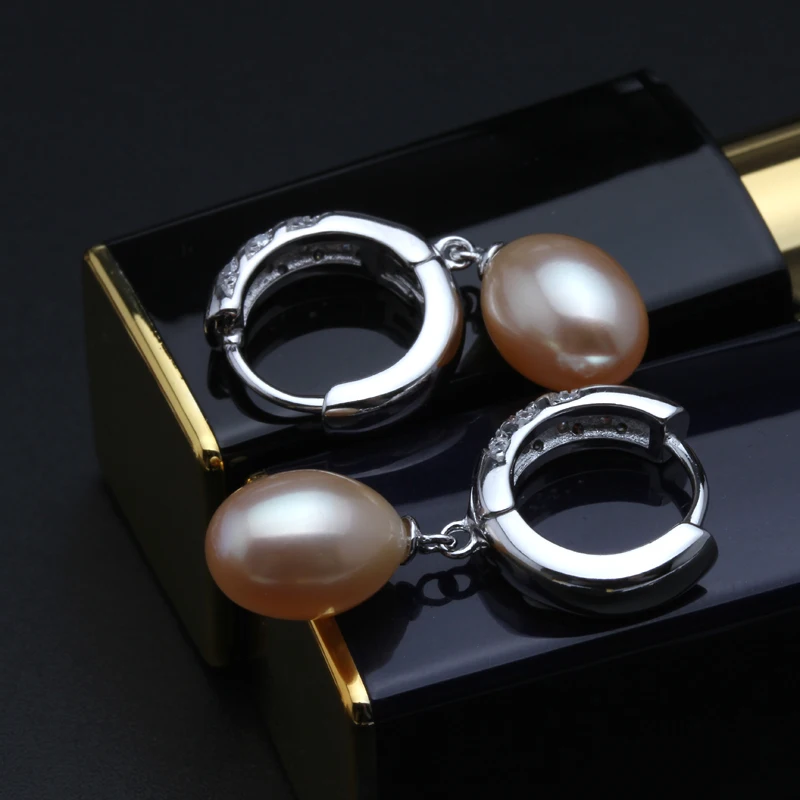 Nuotakos nekilnojamojo 925 sterlingas sidabro lašas perlo auskaru moterims,annivesary mergina dovanų natūralių gėlo vandens black pearl auskarai