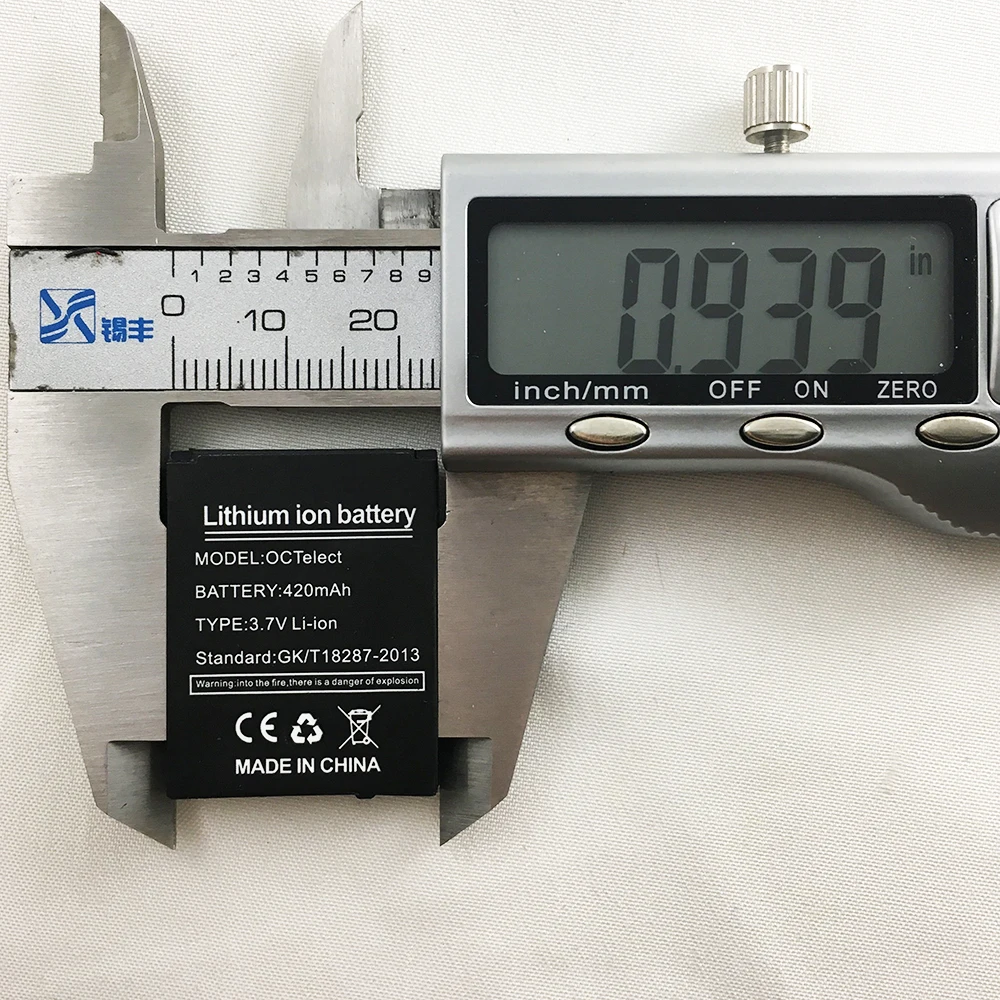 OCTelect 420mAh smart watch baterija dz09 LQ-S1 didelės talpos, ilgo budėjimo baterija SPALIS