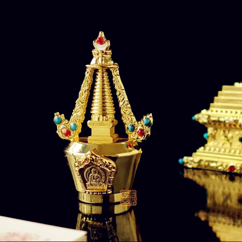 Palaiminimas 12cm išskirtinį skardos neišblunka Tantros remontas metodas Zengfu sunku lydinio Bodhi bokštas stupa nemokama laivas