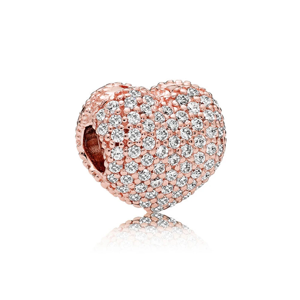Pbp 09 925 sterlingas sidabro originalus meilės kreivė rožinė ledo susiformavo grūdėta putojantis staigius tinka moteriški papuošalai, dovanos