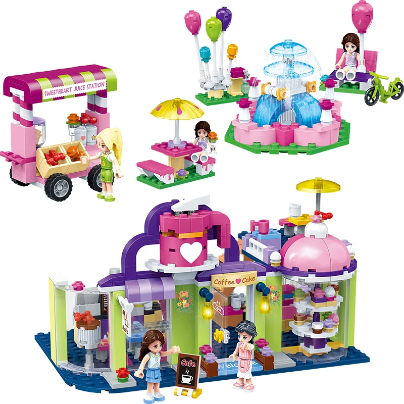 Princesė Šalies Pilis Ledų Automobilį, Statyba Blokai, Žaislų, Draugų, Žaislai Vaikams Mergina Švietimo Dovana Žaislai