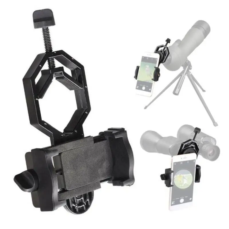 Reguliuojamas Adapteris Tvirtinimo Universalus Mobiliojo Telefono Mikroskopu Spotting Scope Teleskopas Apkaba Laikiklis Mobiliojo Telefono Laikiklis