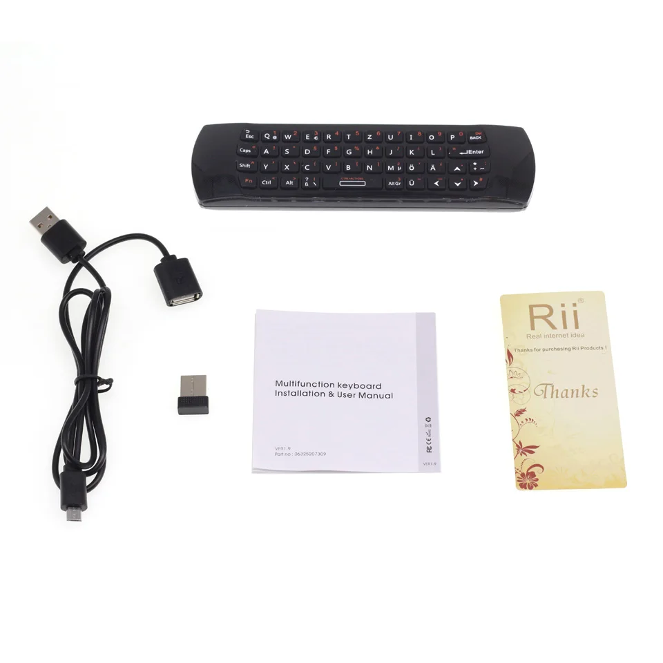 Rii i25 vokiečių Deutsch Keyboard 2,4 GHz Bevielio Oro Pelė IR Nuotolinio Mokymosi Mini PC IPTV KM3 Android TV Box X96mini