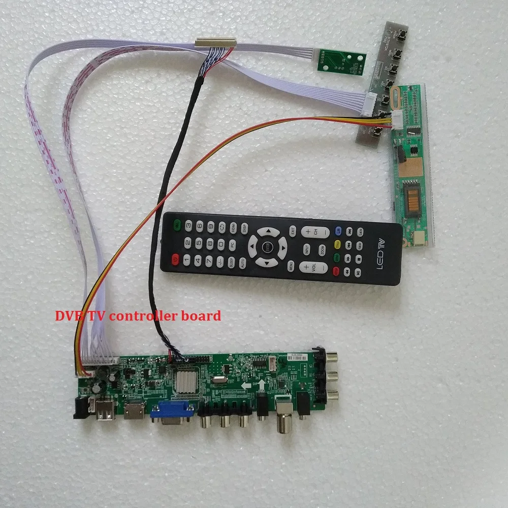 Rinkinys LTN141AT13-H01 Ekranas ekranas 1 CCFL 30pin DVB-T2 LCD TV Valdiklio plokštės Skaitmeninis USB AV HDMI VGA 14.1 1280X800