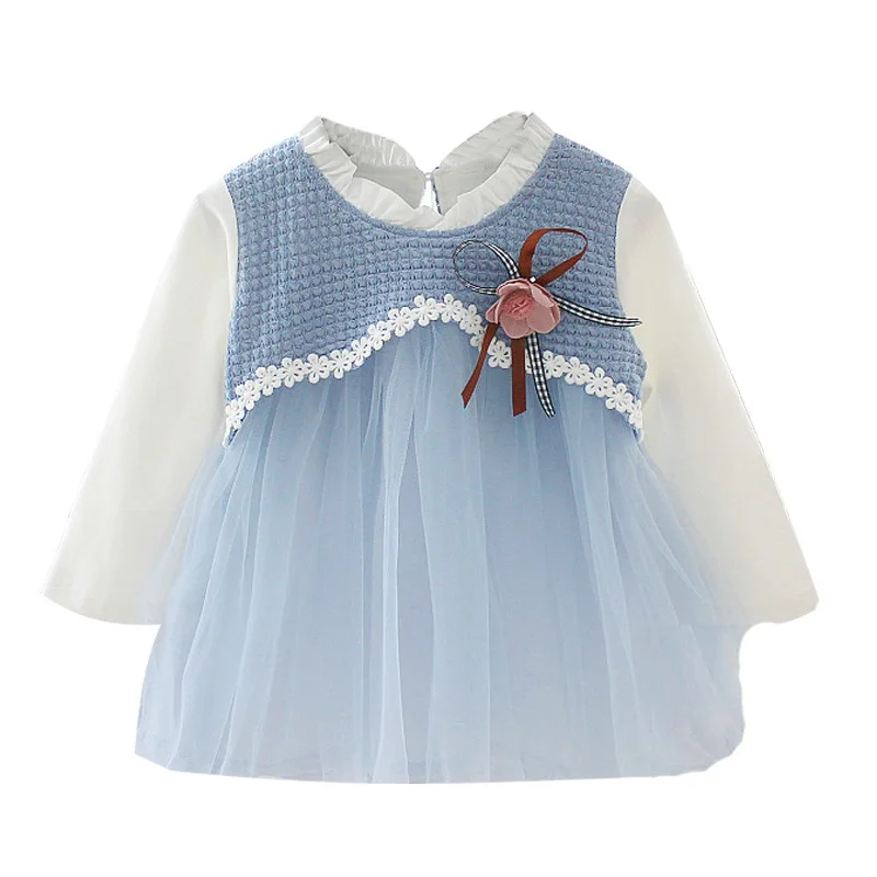 Rudenį Naujagimiui Kūdikių Dress Medvilnės Vaikiška Suknelė, Siūlai Šalis Suknelės Kūdikių Mergaičių Drabužius 0-2Y