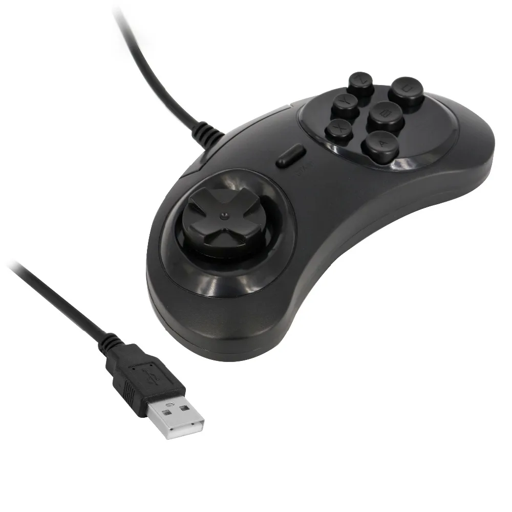 SEGA Genesis/MD2 Y1301 Gamepad USB Žaidimų Valdiklis 6 Mygtukai SEGA USB Žaidimų Manipuliatorių Laikiklis, skirtas PC, 
