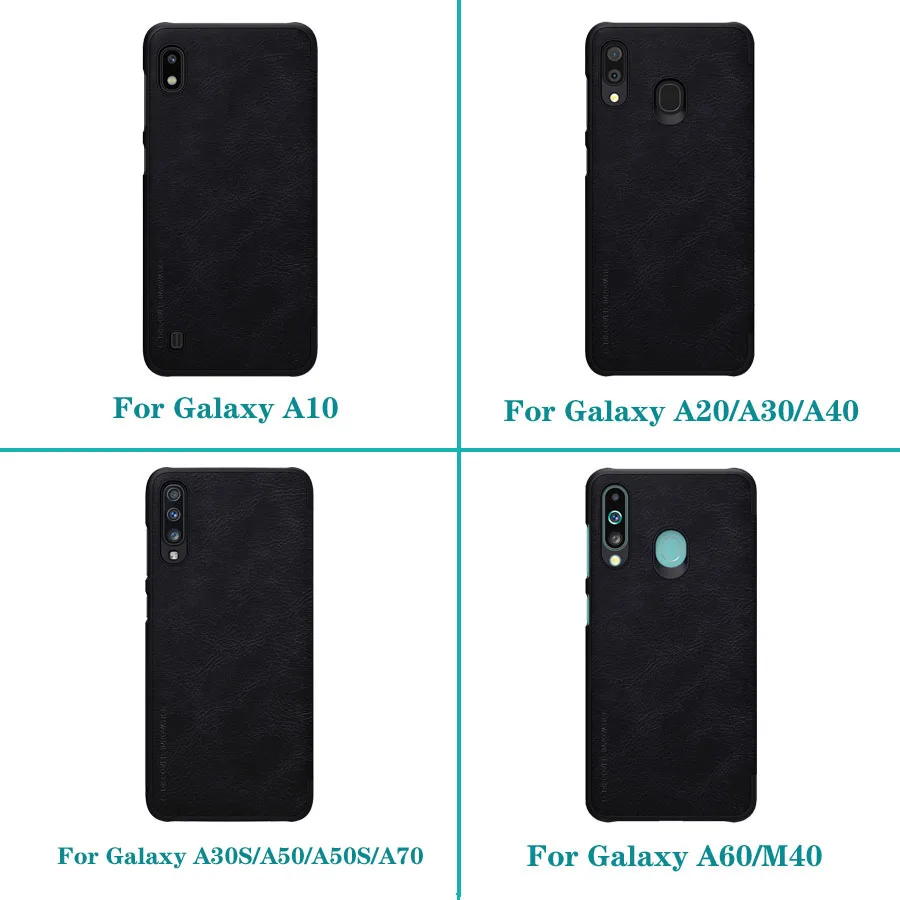 Samsung Galaxy A50 A50S A10 A20 A30 A30S A40 A60 A70 M40 Apversti Atveju Nillkin Čin Odos Flip Cover Kortelė Kišenėje Telefonas Krepšiai