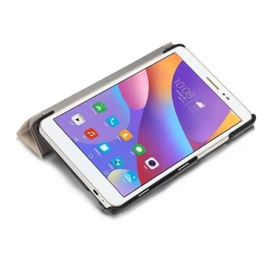 Samsung Galaxy Tab 8.0 2018 T387 SM-T387 Tablet Atveju Custer Tri 3 Kartus Stovas Laikiklis Apversti Odos Padengti